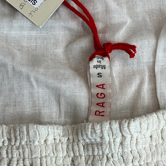 Raga Sienna Halter Tie Top 100% Cotton Eggshell NWT Limited Production - Picture 3 of 6